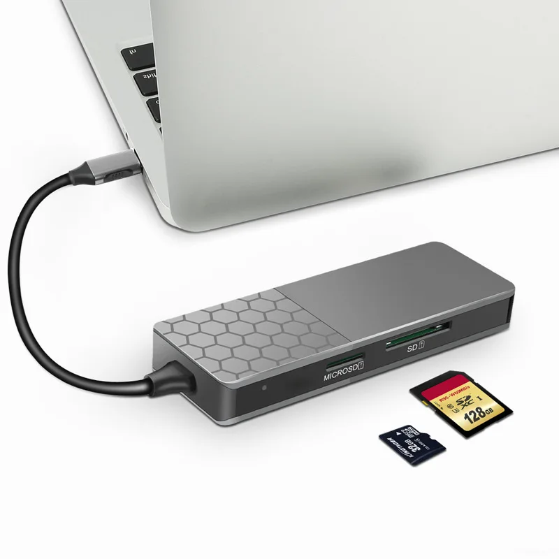 Кабель USB C концентратор к USB3.0 мульти SD TF карта Lan Ethernet зеркальный передачи данных