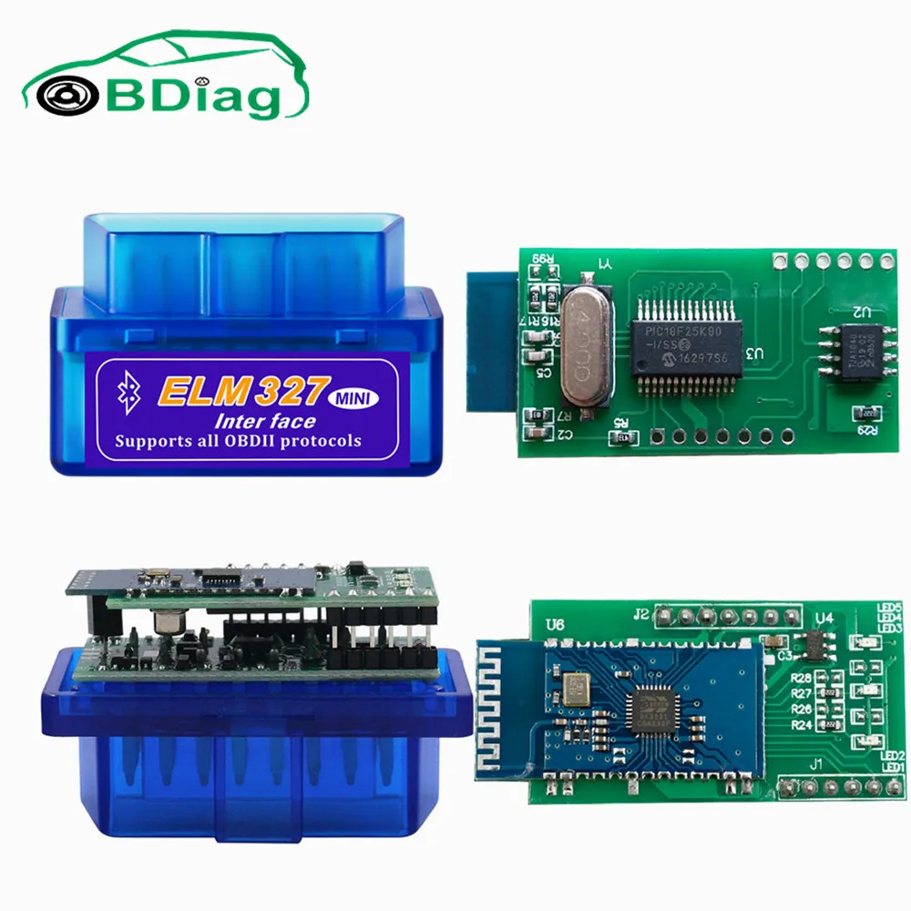 Лучший PIC18F25K80 ELM327 Bluetooth V1.5 OBD2 сканер USB/WI FI ELM 327 Переключатель Авто диагностический