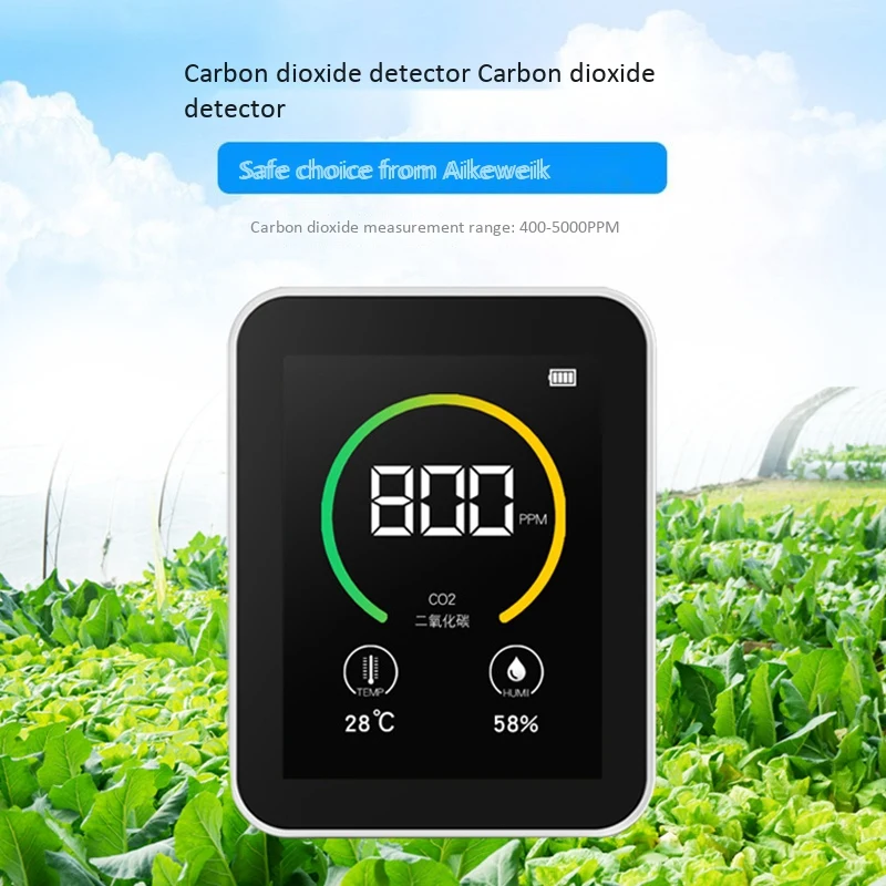 

CO2 Monitor TFT Color Sn Smart Portable Carbon Dioxide, Temperature and Humidity Detector 400-5000PPM