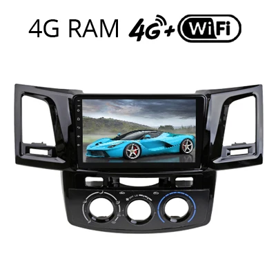 Hilux Manual AC 4G Sinosmart Android 8,1 ips/QLED 2.5D экран автомобильный gps радио навигационный плеер для Toyota FortunerHilux Авто AC/ручной AC 2010 - Цвет: Hilux Manual AC 4G