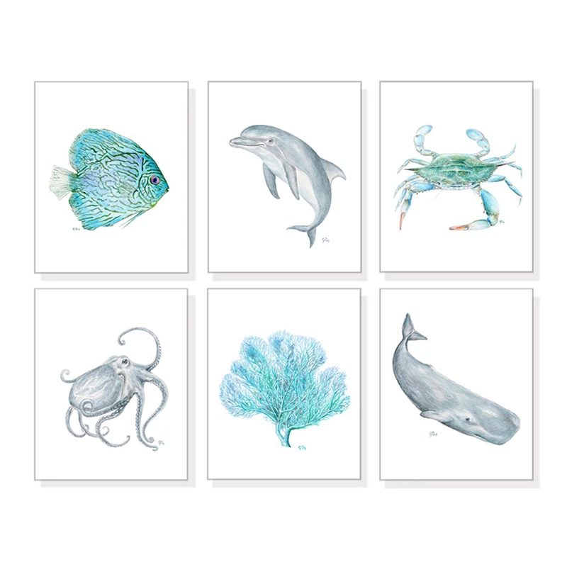 

Abstract Lovely Animals Wall Art Picture Cactus Childlike Canvas Posters and Prints Home Decor Mural Painting For Living Room