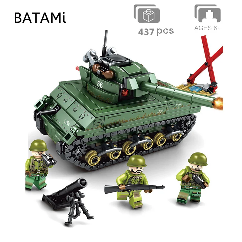 Совместим с конструкторами Lego Вторая мировая война Военная армия техника