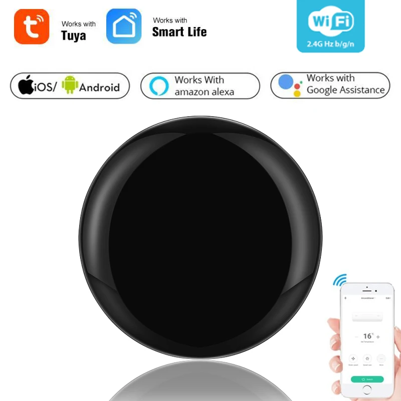 

Smart Home WiFi IR Control Hub Blaster Infrared Wireless Remote Control Via Smart Life Tuya APP Work With Alexa Google Home