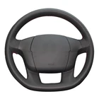 Автомобильный Стайлинг DIY чехол рулевого колеса автомобиля для Citroen C4 C4L ручная швейная крышка микрофибра Кожаная оплетка на руль