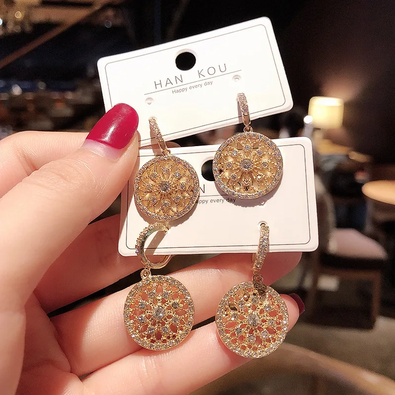 

S925 Silvers Needle Temperament Korean Diamonds Inlaid Exquisite Earrings Female New Long Jewelry Wholesale Woman Earring