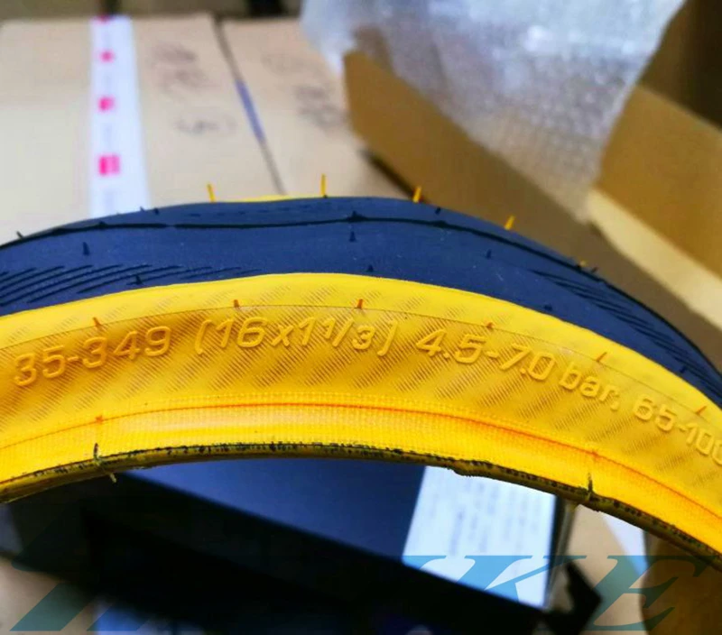 SCHWALBE One 35-349 16x1 1/3 for Brompton Bike Foldable Tire Retro Yellow Side 16 Inch EXO Ultralight | Спорт и развлечения