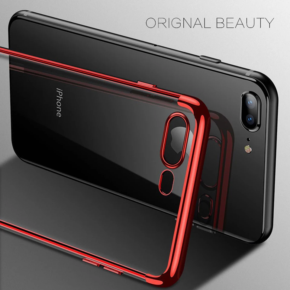 

Electroplating Soft TPU Case Hybrid Silicone Cover Phone Coque Shell Funda for iPhone 11 Pro 5 5S SE 6 6S 7 8 Plus X XS Max XR