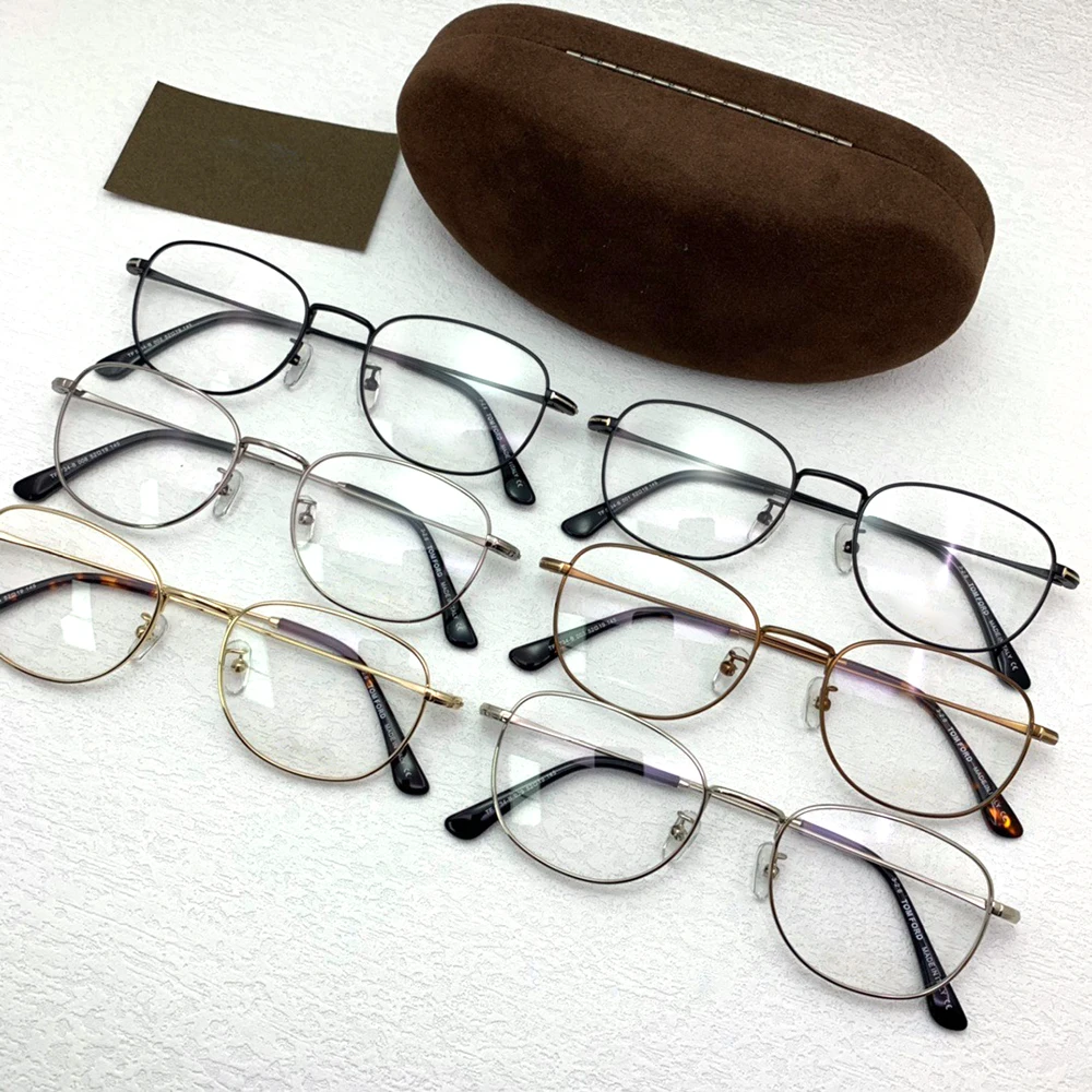 

Винтажные мужские брендовые оптические очки Tom, Модные металлические женские очки для чтения, при близорукости, по рецепту