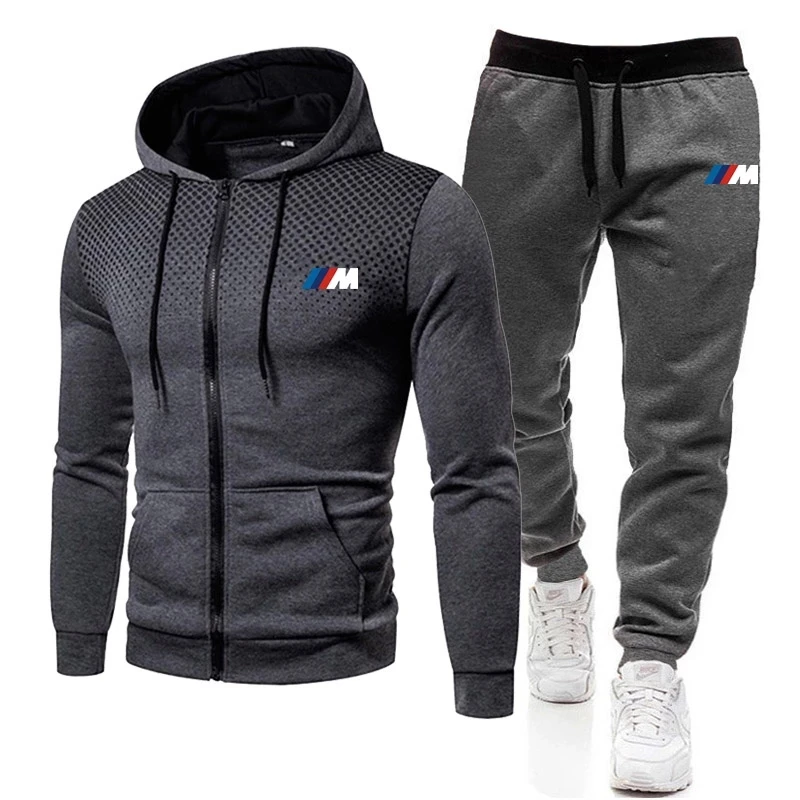 

Hot style New Sportswear Brand Fashion Men's Autumn Winter Sets Trousers Hoodie Pullover Two-piece Jogging Suit Casual Jacket