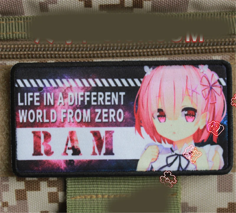 Аниме Re:Zero kara Hajimeru Isekai Seikatsu мультфильм Ram Rem нашивка вышитый нагрудный знак крючок