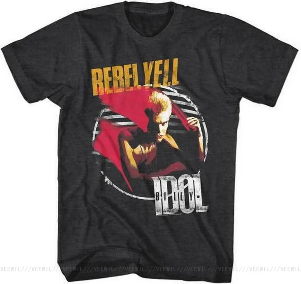 Забавная футболка Билли Idol Rebel Yell взрослая в стиле панк-рок с музыкой Harajuku 11