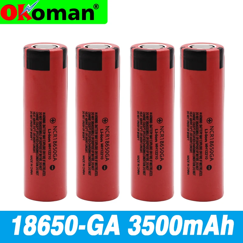 Оригинальный NCR 18650GA высокой разрядки 3 7 V 3500mAh 18650 аккумуляторная батарея фонарик