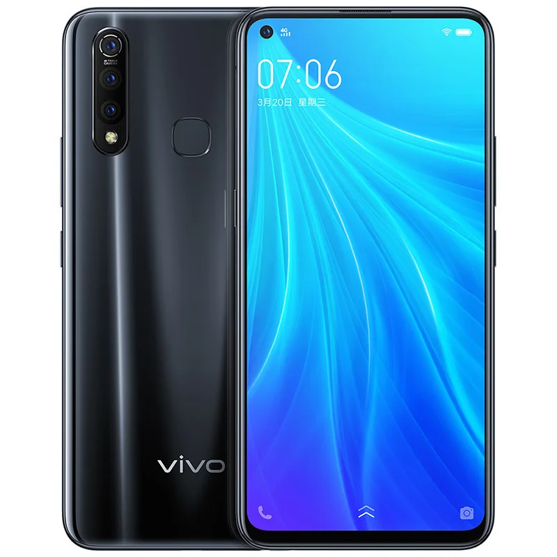 Мобильный телефон Vivo Z5X 4G LTE Snapdragon 710 Android 9,0 6,5" 2340X1080 8 ГБ ОЗУ 128 Гб ПЗУ 16.0MP отпечаток пальца 5000 мАч