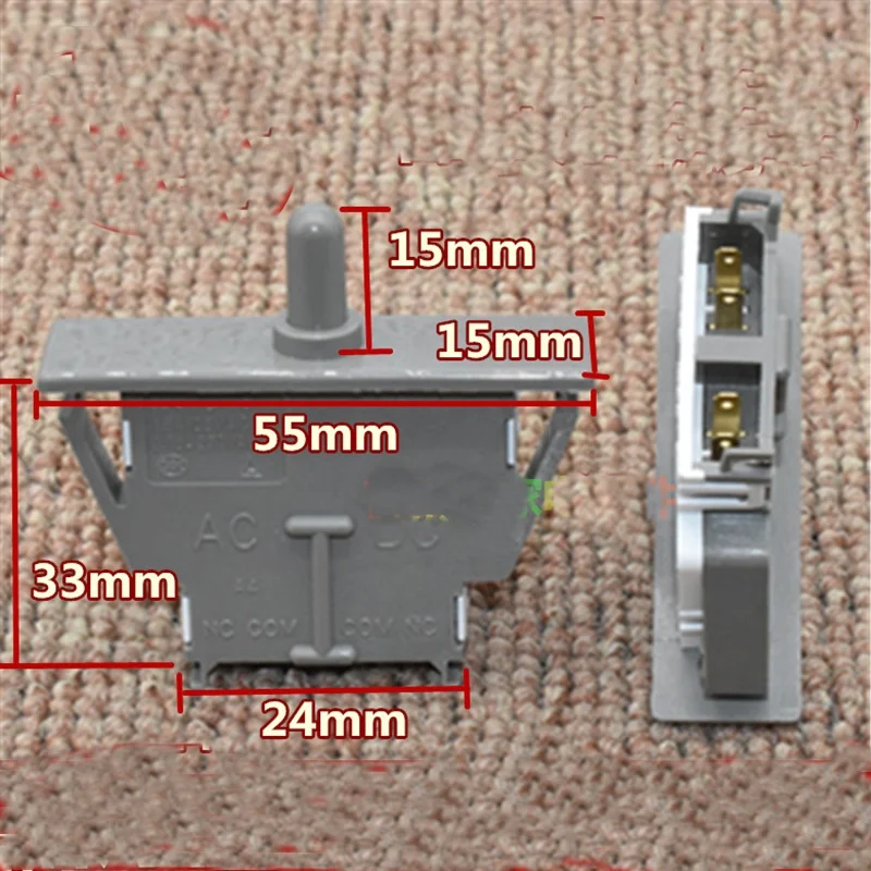 

1 PCS Original Fridge Lighting Door Control Switch Single Control 4 Pin Push Button Switch For LG Refrigerators Freezers