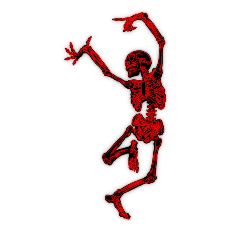

W-1010 Creativity Dancing Skeleton Modeling Personality Car Stickers PVC Fashion Auto Window Bumper Waterproof Quality Decals