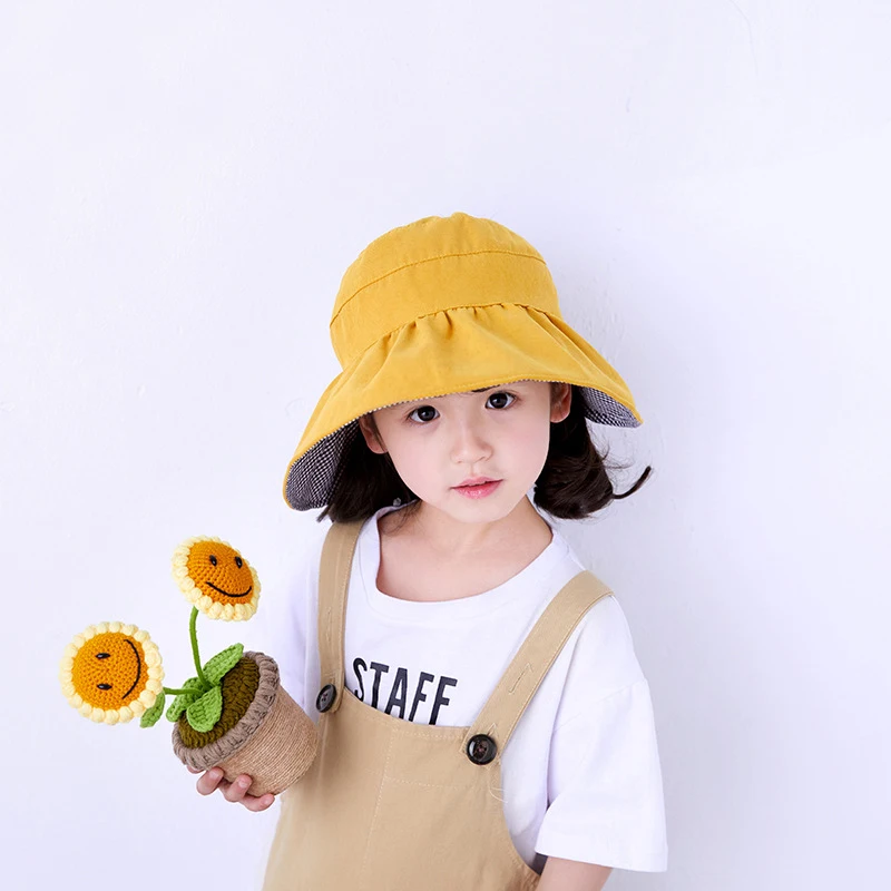 

Bucket hats for fast-drying children l for three months to five years of age catch essential sun caps outside the wide-edge beac