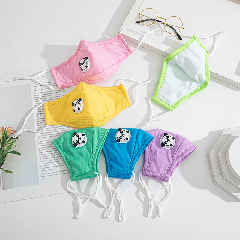 

Cute Bear Cartoon kid Printing Mouth Mask Breathable Dust-proof Pure Cotton Washable Face Mask Reusable Adjustable Masks