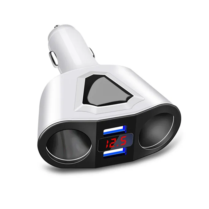 

Vehicle Socket Cigarette Lighter General 12v-24v Socket Shunt Power Adapter Dual USB Vehicle Charger with Voltage Display
