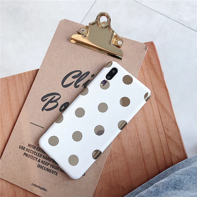 Глянцевый Золотой волнистый чехол для телефона huawei P20 P10 Pro mate 10 20 Lite Dots Honor 9 NOVA 2S 3 3E