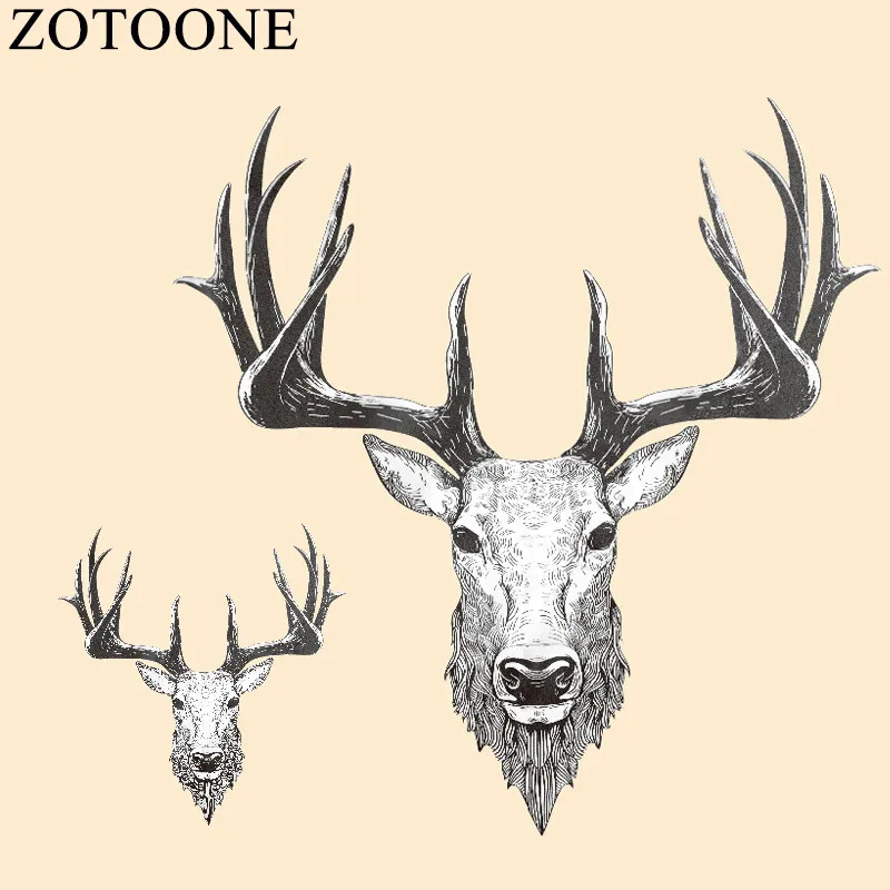 ZOTOONE, Рождественский олень, термонаклейки для одежды, вышитая аппликация, сделай сам, Термофутболка