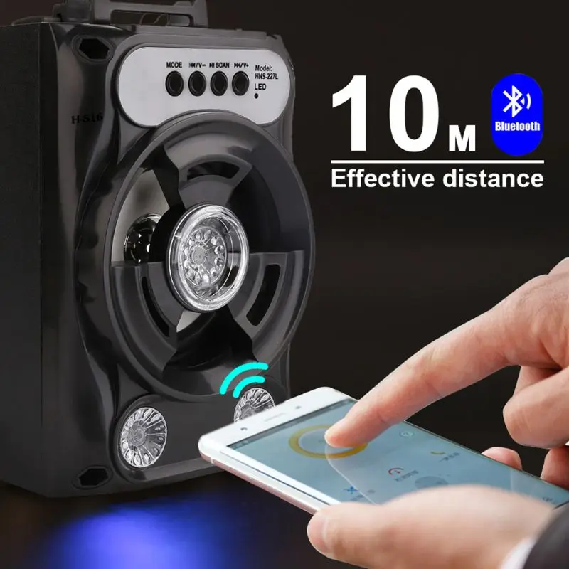 Large Size Bluetooth Speaker Wireless Sound System Bass Stereo with LED Light | Электроника