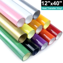 Free Shipping 1 roll 12"x40"/30.5cmx20/25/50/100/150cm Pu Heat Transfer Vinyl Pattern T-shirt Iron On HTV Printing