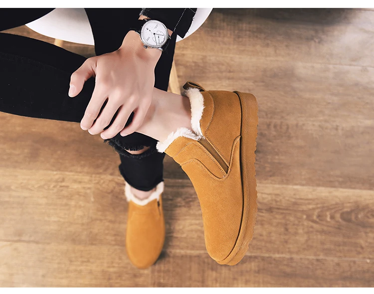 Bota Masculina/Новое поступление года; мужские ботинки на меху; теплая зимняя мужская рабочая обувь; модная обувь на резиновой подошве; размеры 39-45