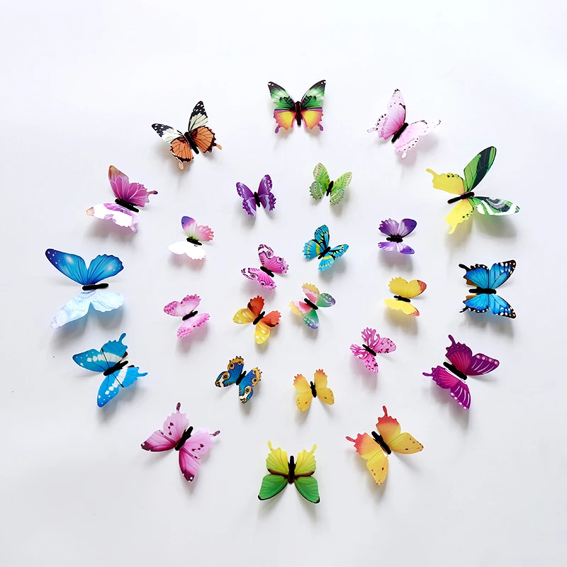 

12pcs Luminous Butterfly Design Decal Art Wall Stickers Room Magnetic Home Decor Diy Stickers Stickertjes Wallpaper Decoration