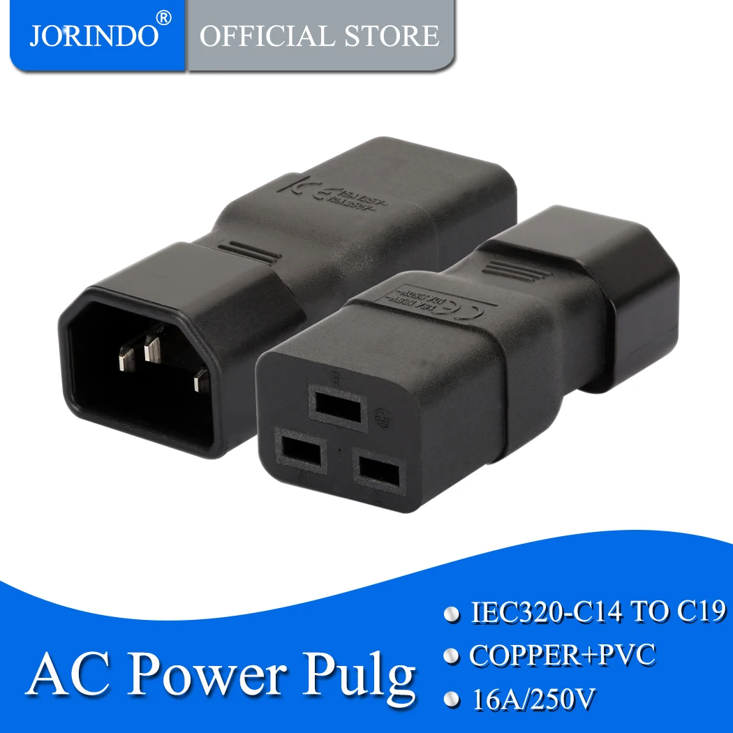JORINDO PDU PSU APC UPS IEC C14 переходник папа к C19 адаптер штепсельная вилка компьютер номер сервер преобразования