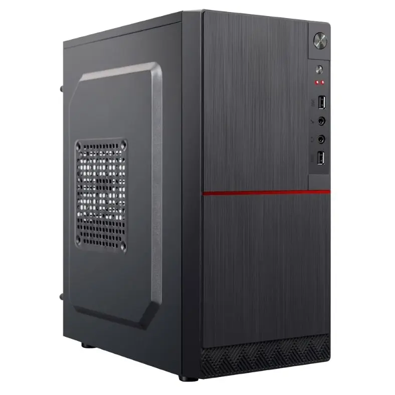 Корпус для компьютера NJoy Daytech CSMN M0000CC CQ01A mATX iATX без БП 2 x USB 2.0 Audio CPU 140 мм no fan окна