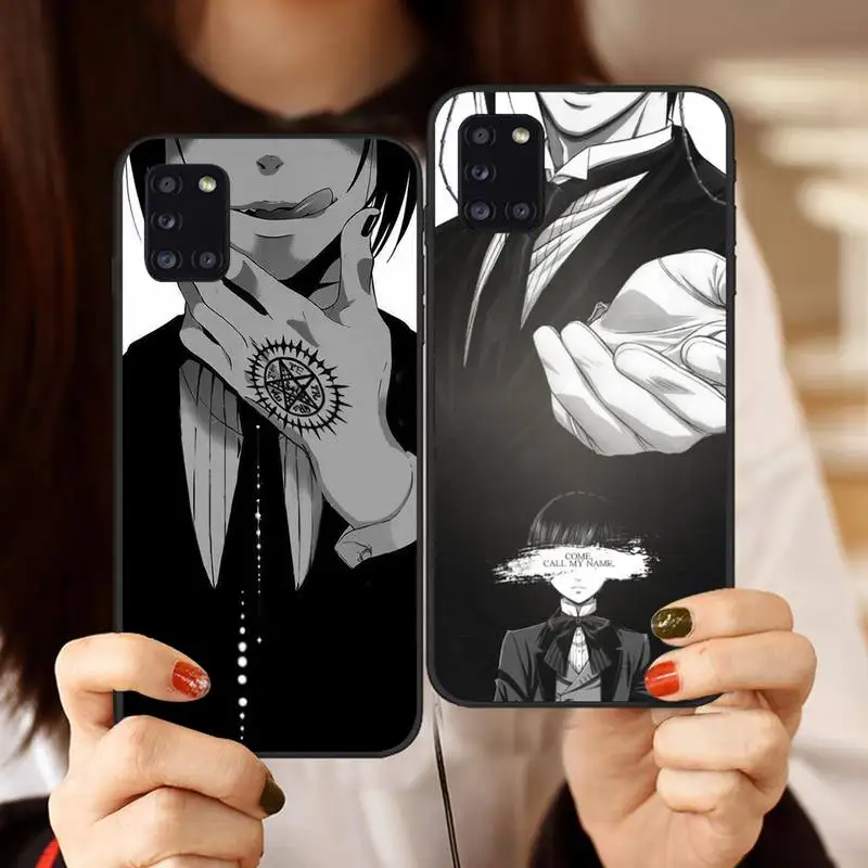 

Black Butler Anime Cartoon Japanese Phone Case Black Color For Samsung s21 ultra s20 fe s10 a52 a32 a12 a72 a71 Note 20 10 Plus