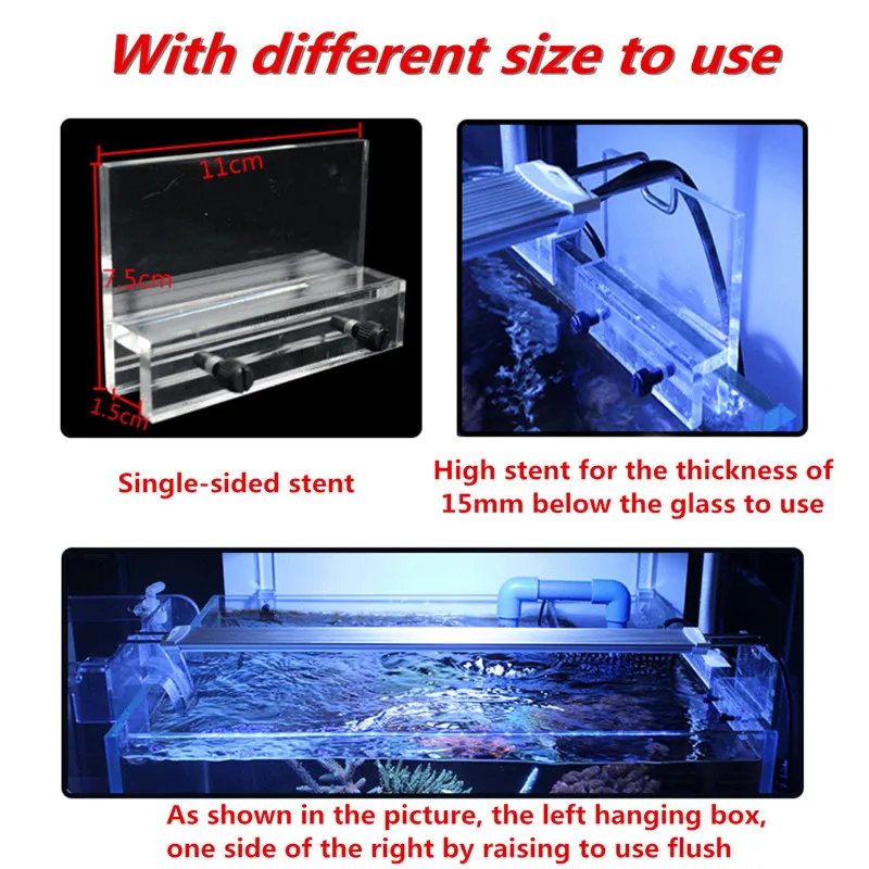Аквариумный прозрачный светодиодный светильник 1/2 шт. держатель для
