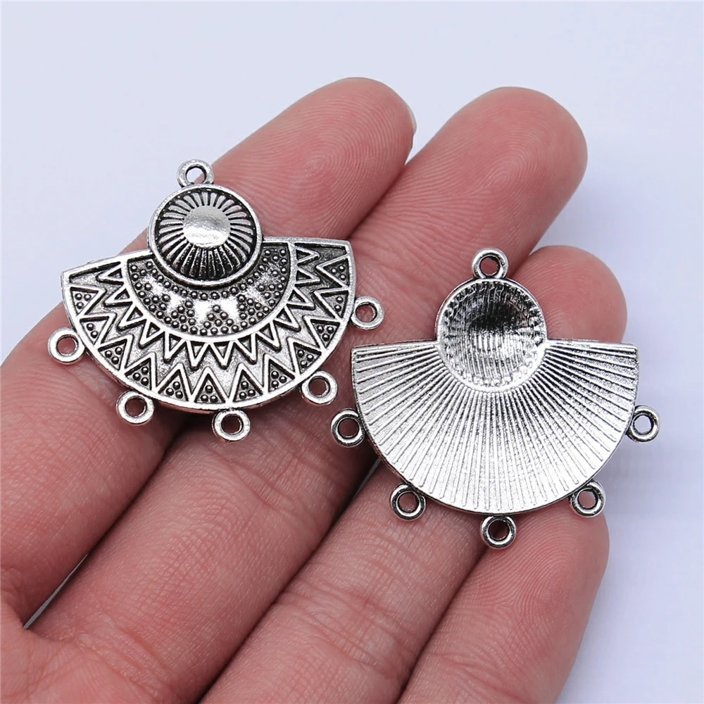 

4pcs 30x35mm Antique Silver Plated Earring Connector For Jewelry Making DIY Jewelry Findings