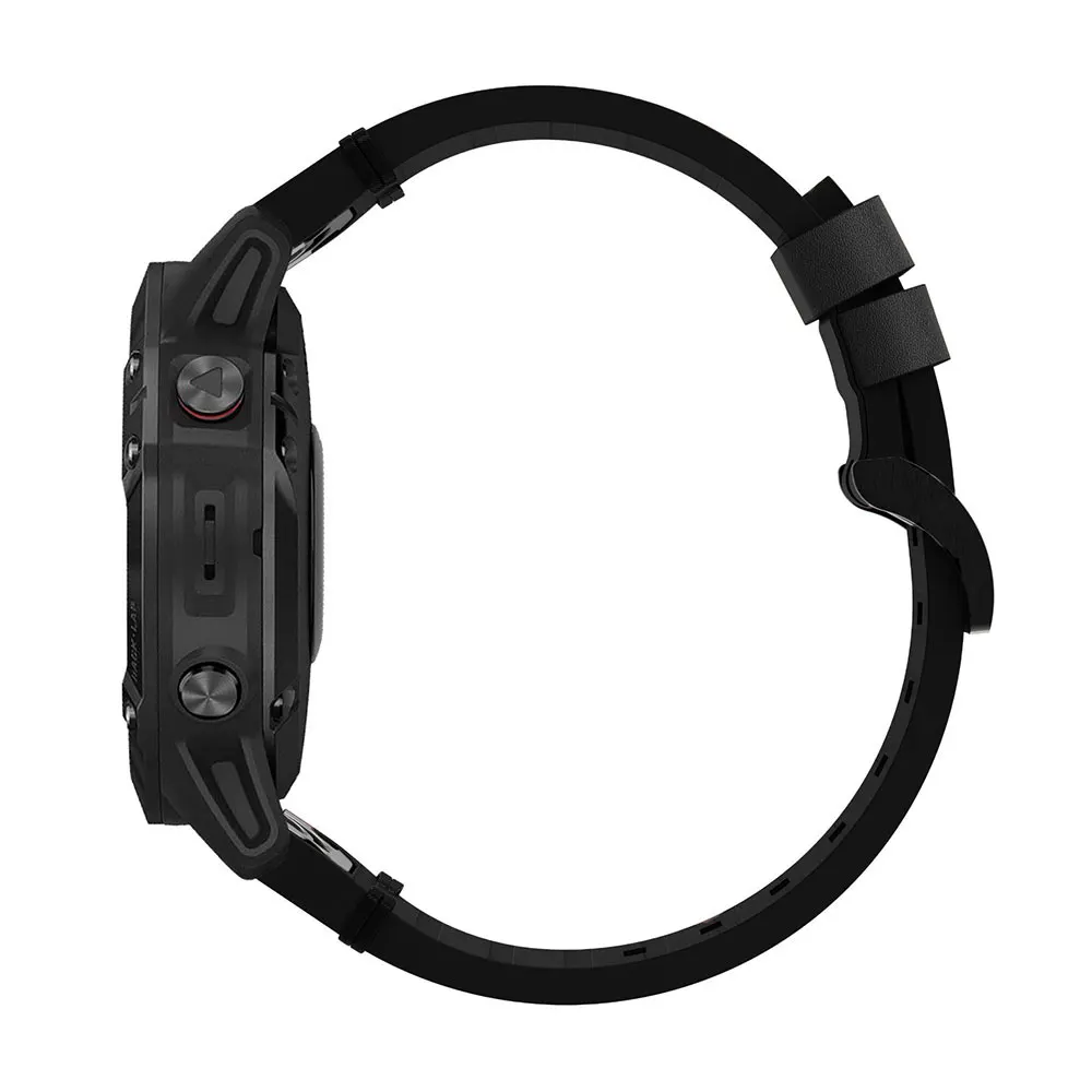 Ремешок кожаный для Garmin Fenix 6/6X сменный быстросъемный браслет смарт-часов 5/5 Plus/5X 22