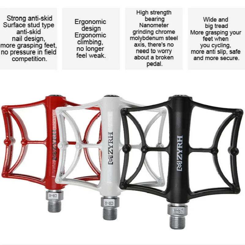 High quality 2pc aluminum alloy Utral Sealed Bicycle Pedals CNC For MTB Road Cycling 2 Bearing Bicycle Pedal Bicycle Accessories