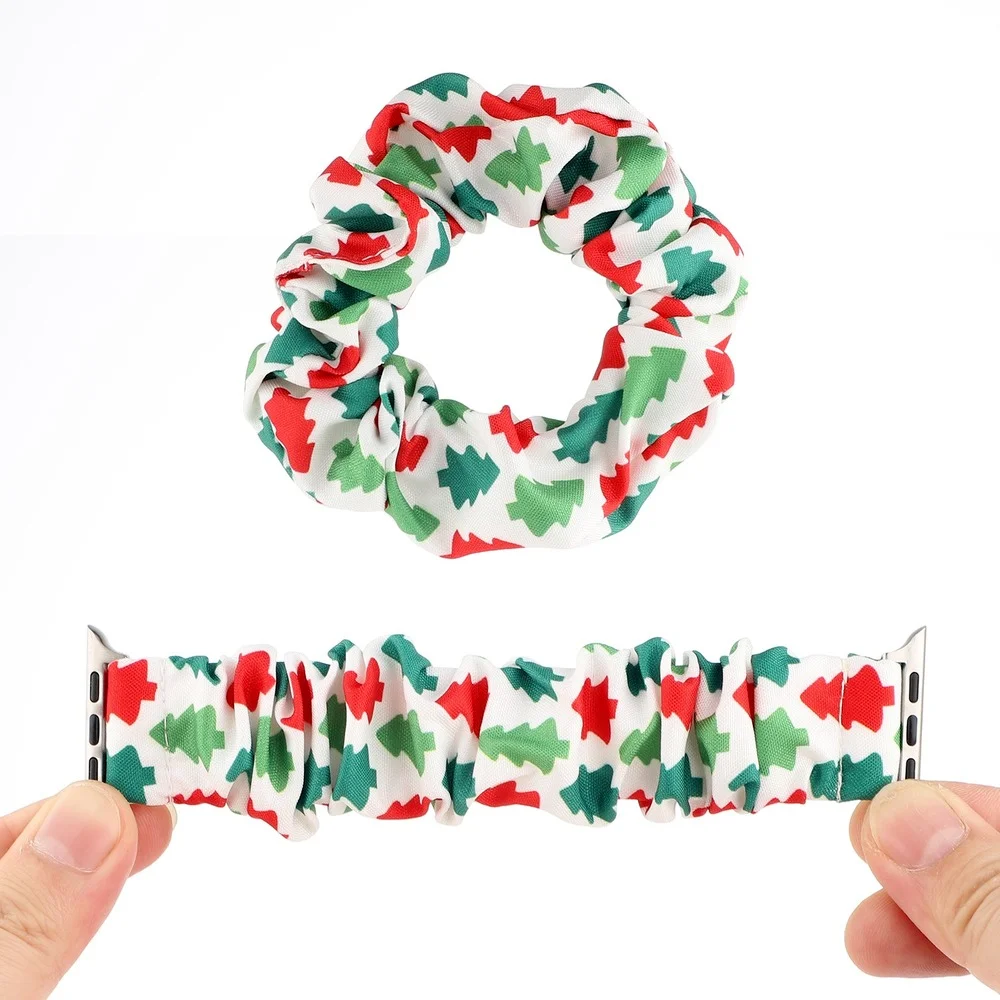 Suitable for Apple Watch Series 6 SE 5 4 3 Band 38mm 40mm 42mm 44mm Iwatch Scrunchie Strap Elastic Wristband Apple Watch Band