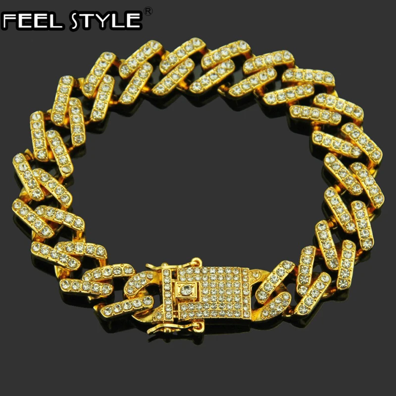 Браслет в стиле хип хоп со льдом и бабочкой с пряжкой 14 мм полностью микро