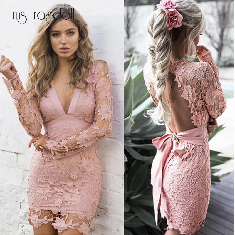 Сексуальные летние осенние вечерние кружевные черные облегающие с длинным