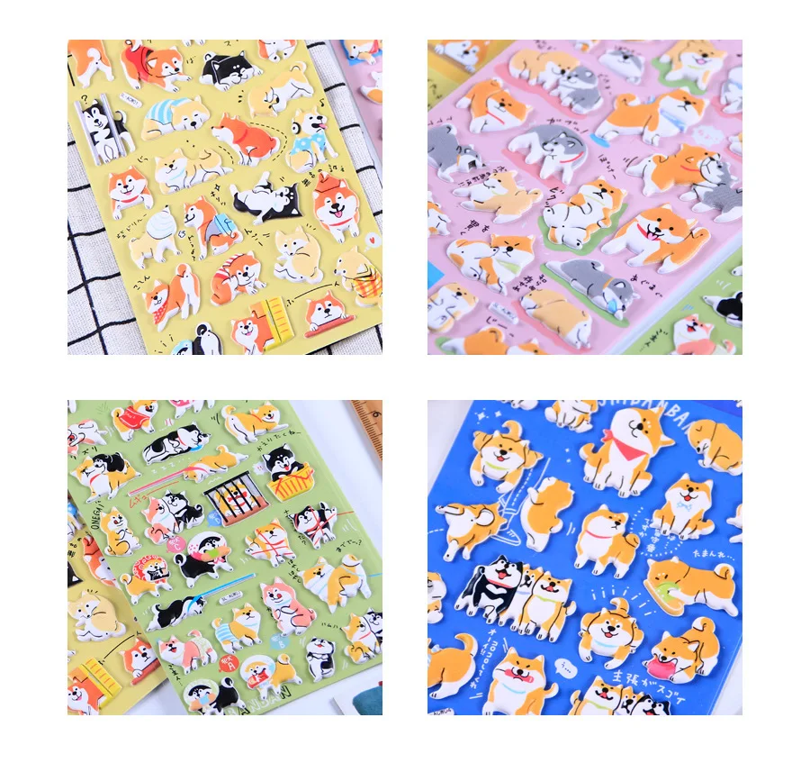 Cute Shiba 3D Foam Paste Decorative Stickers Adhesive Stickers DIY Decoration Diary Stickers