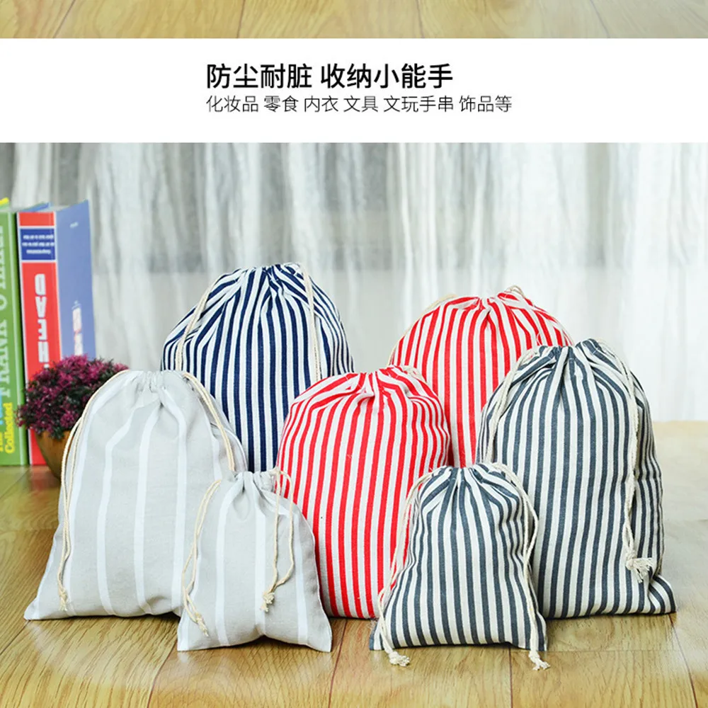 Повседневная женская сумка для покупок из хлопка на шнурке многоразовая