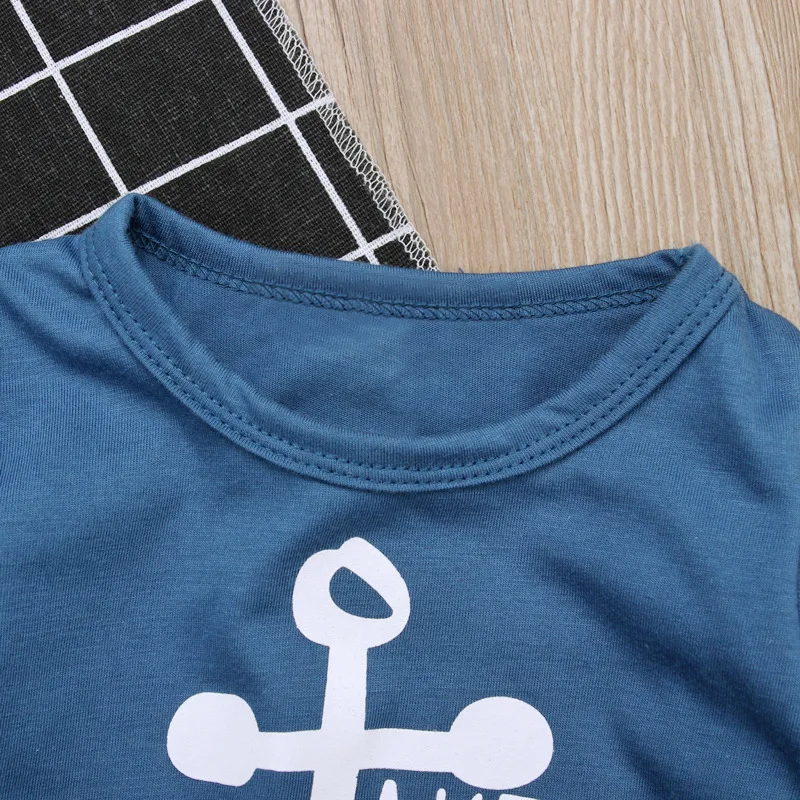 

2Piece/Spring Fall Newborn Baby Boys Clothes Fashion Letter Cotton Short Sleeve T-shirt+Cute Pants Infant Clothing Set BC1241-1