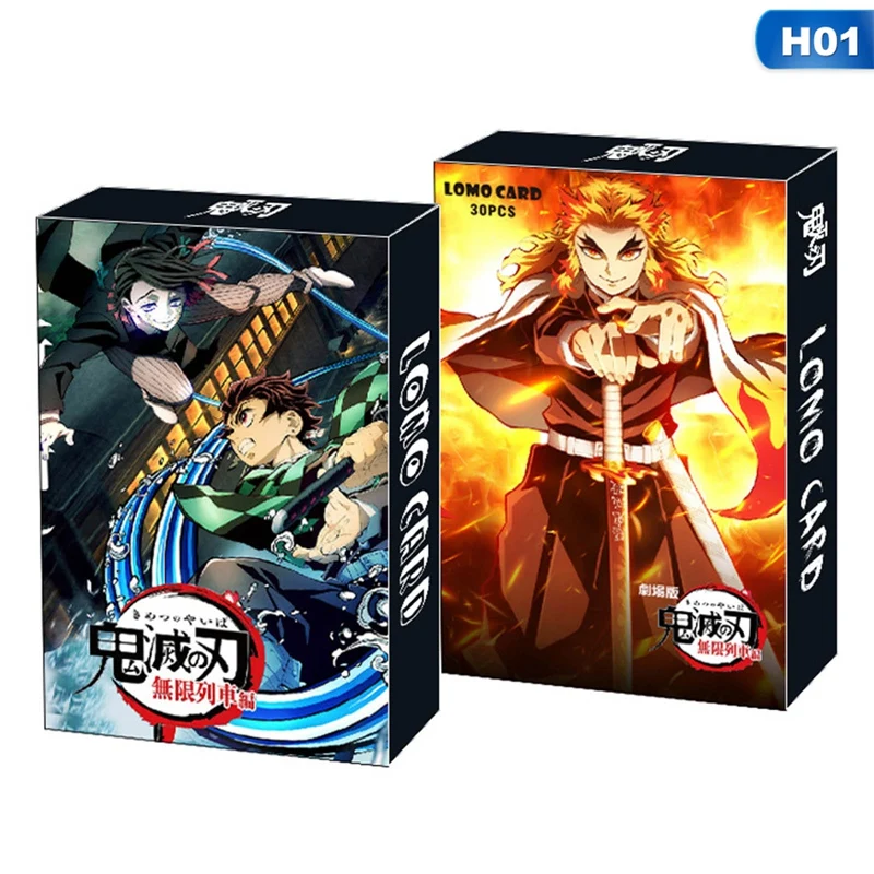 

30 Sheets/Set Demon Slayer Kimetsu No Yaiba LOMO Card Mini Postcard Kamado Tanjirou Greeting Cards Photo Card