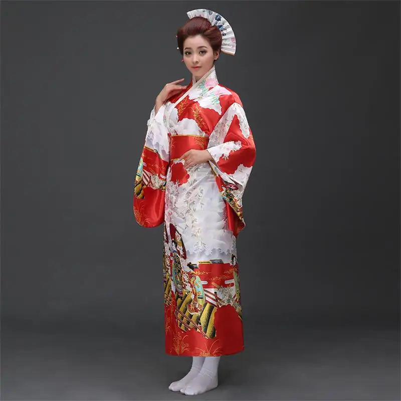 

Female Haori Kimono Dress Yukata Women Traditional Japanese Kimonos Costume Geisha Cosplay Obi Yukata Kimono For Karate