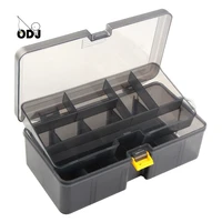 1p new arrival fishing accessories box snap double compartments transparent 21 5 12 6 7cm spomb fishing lure hook tackle box