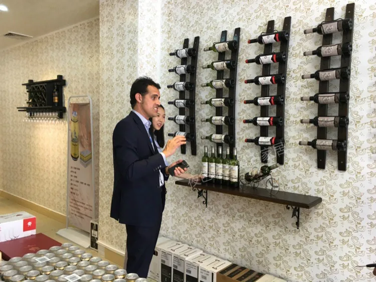 

Modern Simple Matsuki Red Wine Holder Rack 6 Bottles Fashion Creative Wooden Wine Storage Rack Wine Organizer Wall Shelf