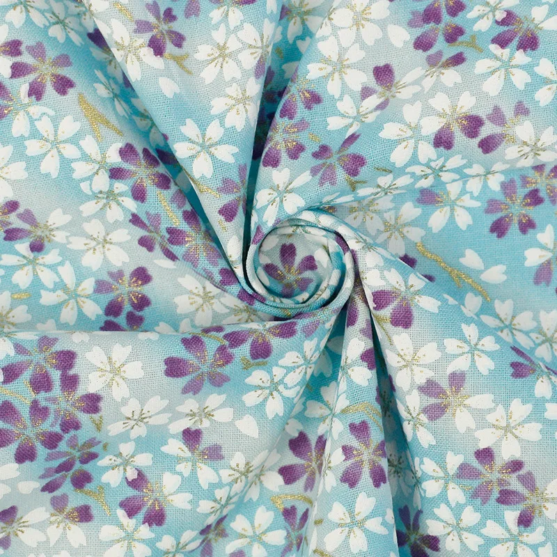 Фототкань бронзовая хлопчатобумажная для шитья кимоно в японском стиле материал