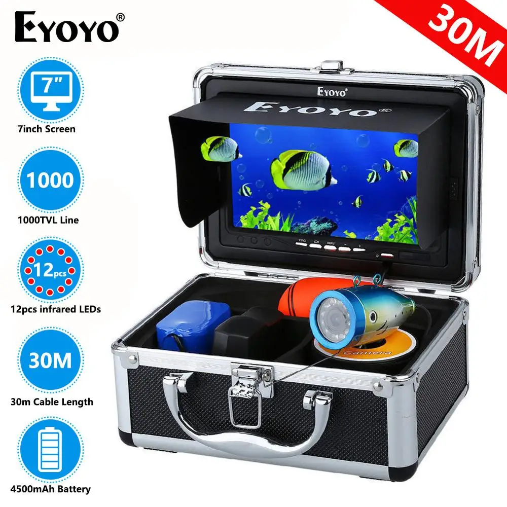 Eyoyo EF07B возможностью погружения на глубину до 30 м Рыболокаторы 7 дюймов для