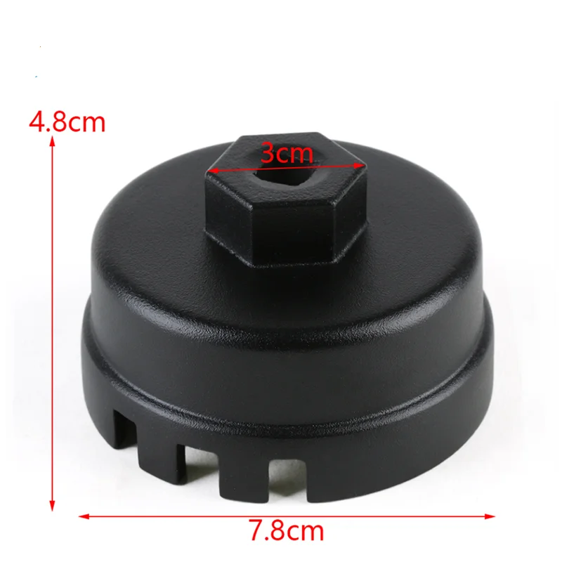 

Universal Type 64mm 14 Flute 3/8" Car Oil Filter Cap Wrench Remover Tool Aluminum Material for Cars Trucks