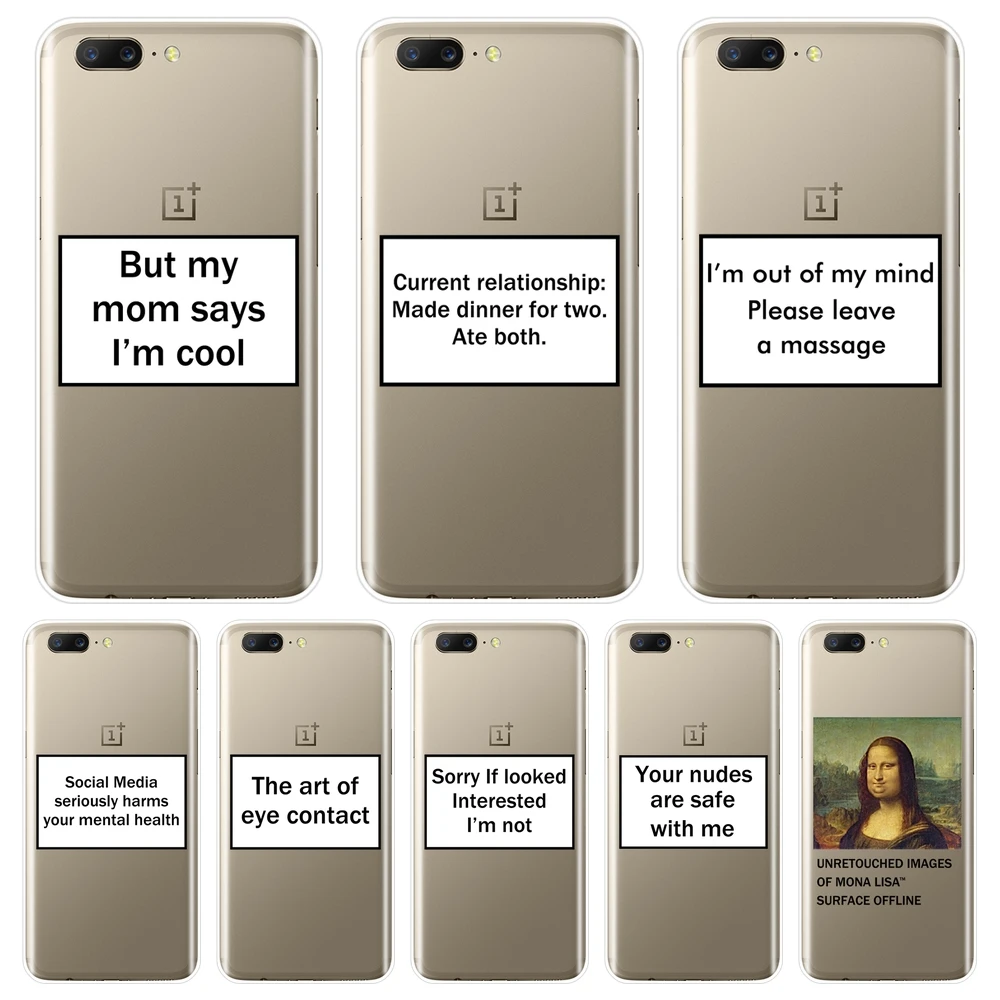 Чехол-накладка для OnePlus 3 3T 5 5T 6 6T One Plus чехол телефона из мягкого силикона с