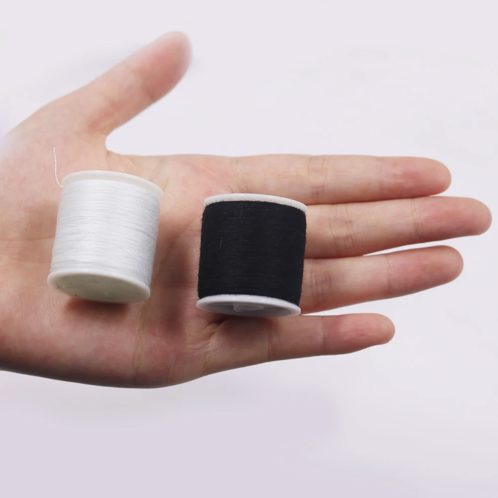 4 шт./компл. прочная полиэфирная нить белая и черная швейная для машинной вышивки